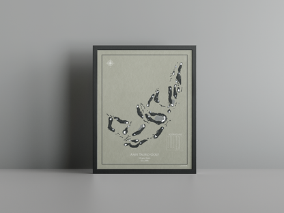 Anfi Tauro Golf golf course print, brown frame