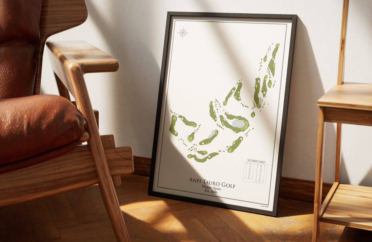 Anfi Tauro Golf golf course print, framed 50x70 black frame