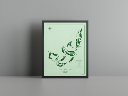 Anfi Tauro Golf golf course print, green frame