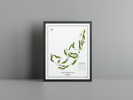 Anfi Tauro Golf golf course print, white frame