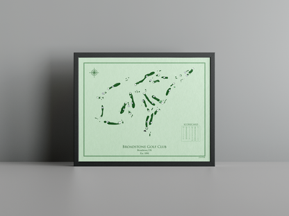 Broadstone Golf Club golf course print, green frame