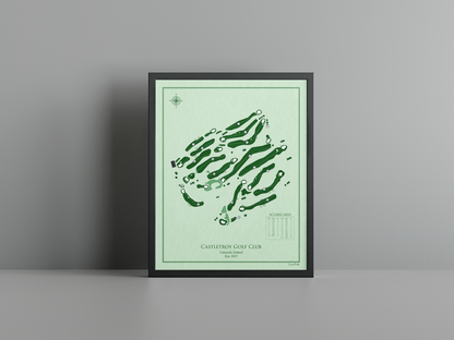 Castletroy Golf Club golf course print, green frame
