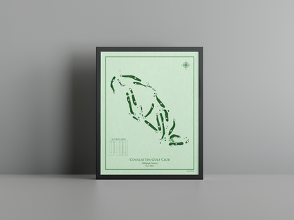Coollattin Golf Club golf course print, green frame