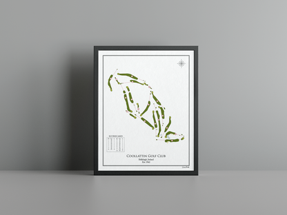 Coollattin Golf Club golf course print, white frame