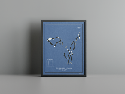 De Dommel golf course print, navy frame