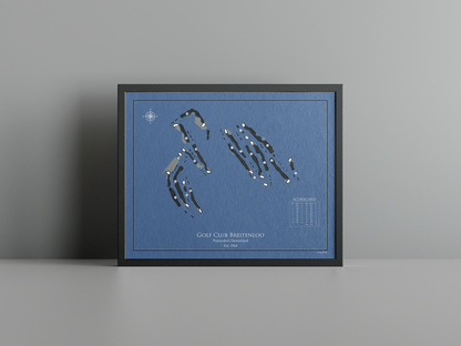 Golf Club Breitenloo golf course print, navy frame