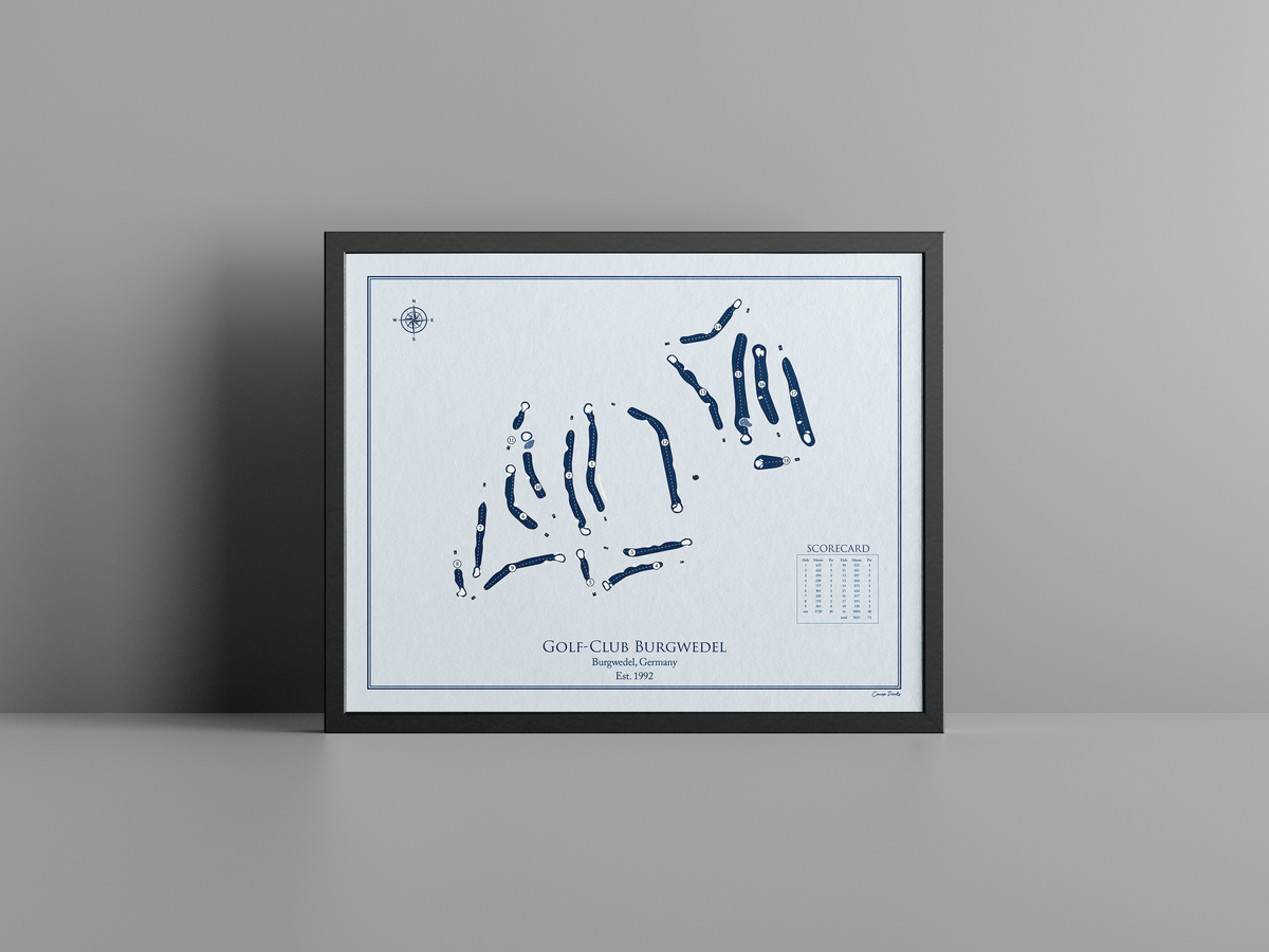 Golf-Club Burgwedel golf course print, blue frame