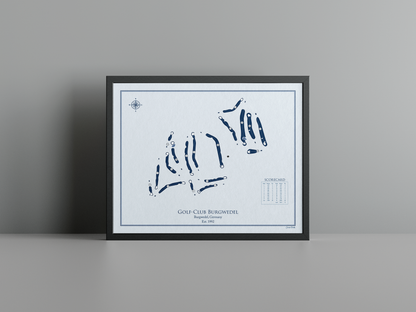 Golf-Club Burgwedel golf course print, blue frame