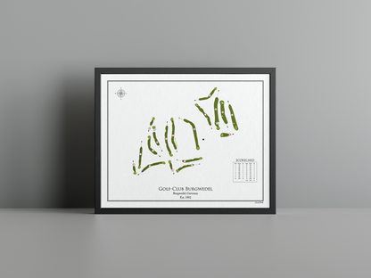 Golf-Club Burgwedel golf course print, white frame