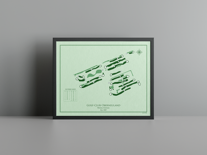 Golf-Club Oberneuland golf course print, green frame