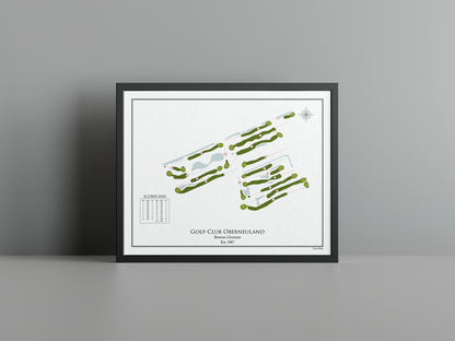 Golf-Club Oberneuland golf course print, white frame