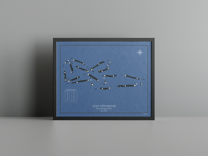 Golf d'Hossegor golf course print, navy frame