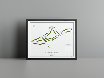 Golf du Vaudreuil golf course print, white frame