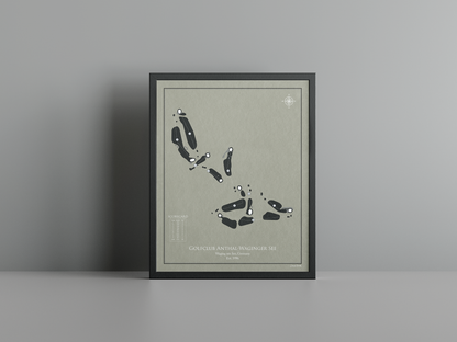 Golfclub Anthal-Waginger See golf course print, brown frame