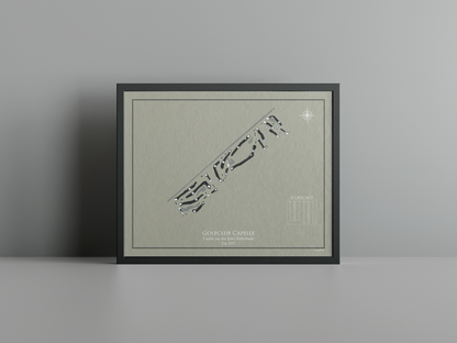 Golfclub Capelle golf course print, brown frame