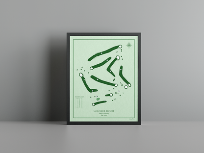 Golfclub Erfurt golf course print, green frame