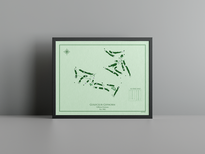 Golfclub Gifhorn golf course print, green frame