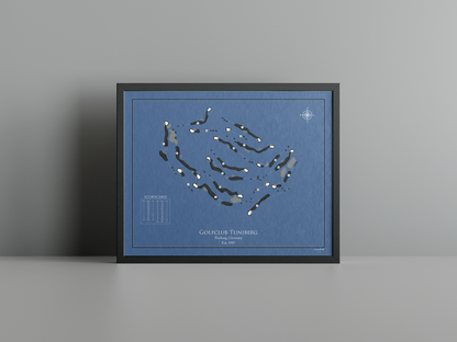 Golfclub Tuniberg golf course print, navy frame