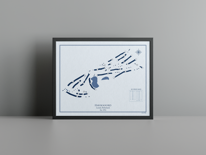 Haviksoord golf course print, blue frame