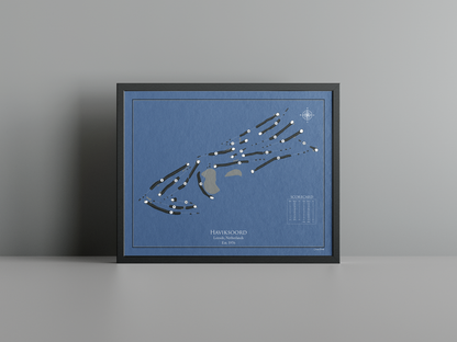 Haviksoord golf course print, navy frame