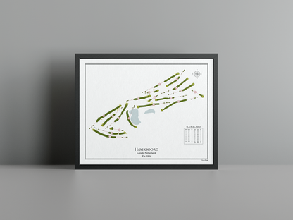 Haviksoord golf course print, white frame
