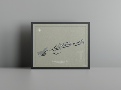 Keerbergen Golf Club golf course print, brown frame