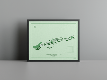 Keerbergen Golf Club golf course print, green frame