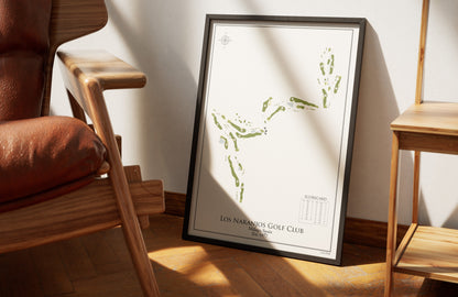 Los Naranjos Golf Club golf course print, framed 50x70 black frame