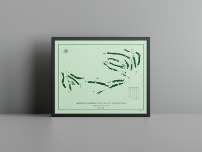 Montenmedio Golf & Country Club golf course print, green frame