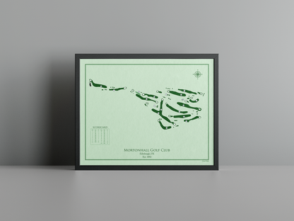 Mortonhall Golf Club golf course print, green frame