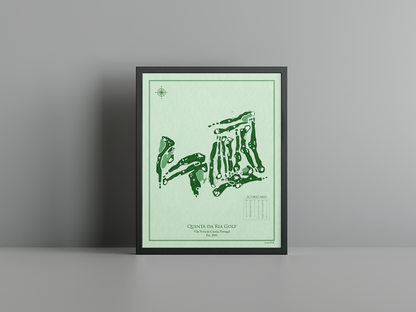 Quinta da Ria Golf golf course print, green frame