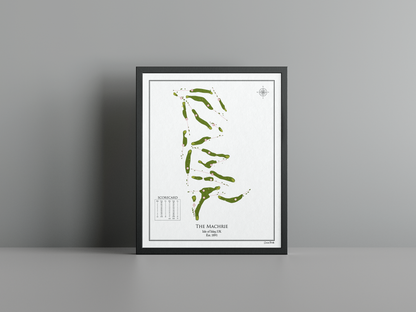 The Machrie golf course print, white frame